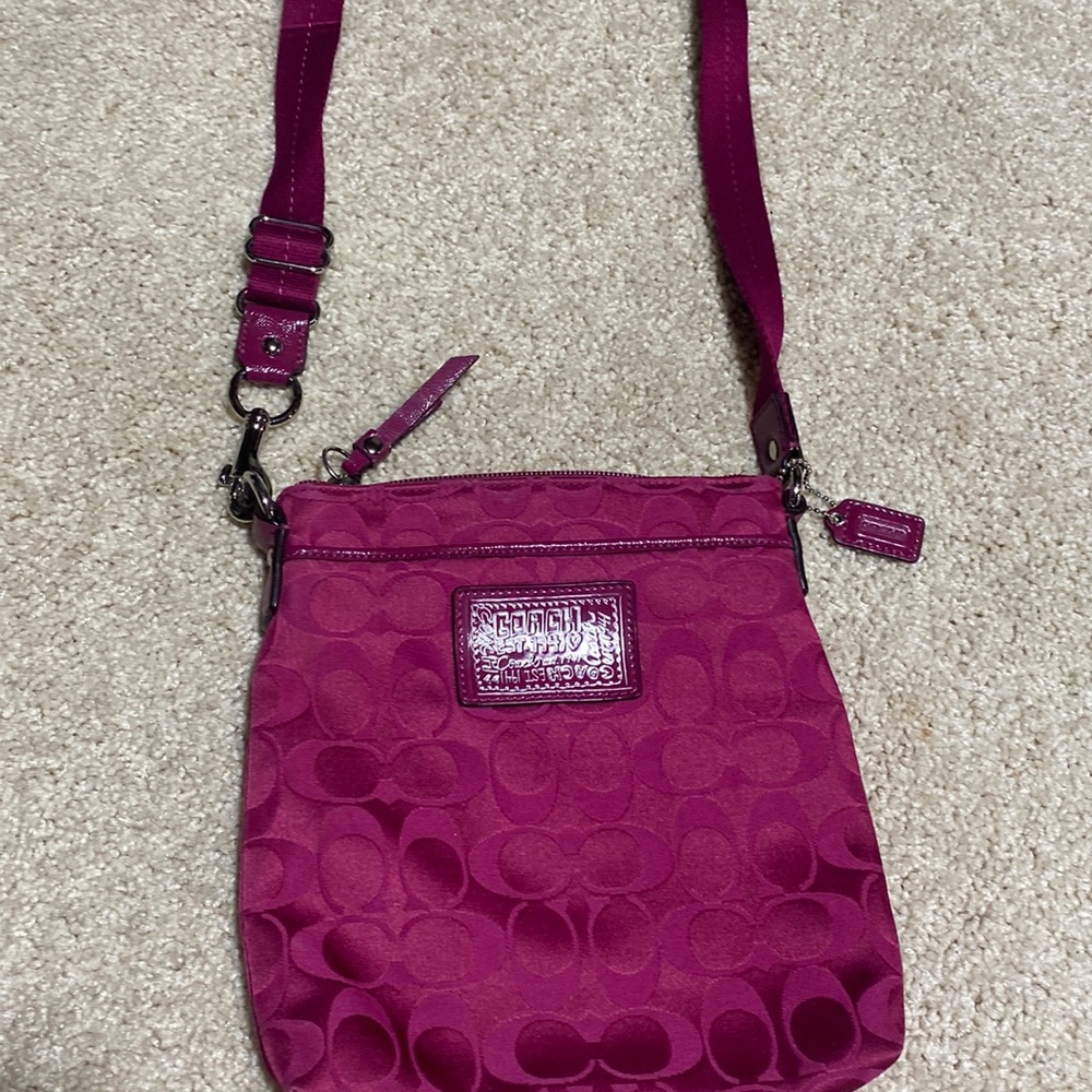 Coach crossbody nylon canvas strap